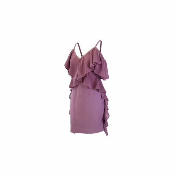 WOW Couture Mauve Bodycon Flutter Accent Dress - Large - Picture 10 of 11